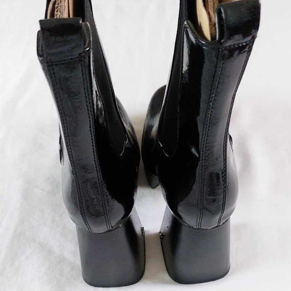 Circus by Sam Edelman New Women's Black Stace Flare Heel Platform Chelsea Boots - Picture 3 of 4